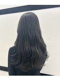 ダブルカラー　アッシュグレージュ　暗髪