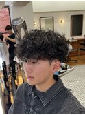MEN’S/サーフカール/刈り上げセンターパート/表参道駅/青山 