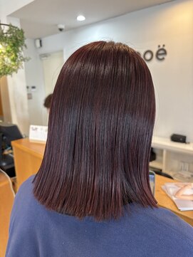 カノエ 山口小郡店(canoe) ブリーチ無しwカラー×レッドカラー