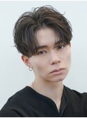 原宿メンズパーマフェザーパーマセンターパートガイルヘア20代