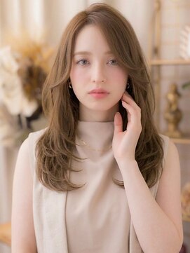 カバーヘアアンドスパ ブリス 浦和(COVER HAIR&SPA bliss) ミルクブラウンブリーチなし顔周りくびれレイヤーロング20代c8