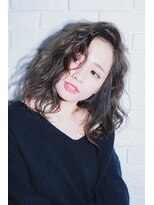 ミエルヘアーブラン(miel hair blanc) 【miel hair blanc】かき上げ前髪のアンニュイミディ☆★