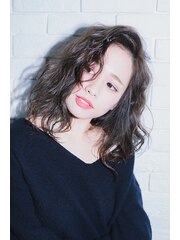 【miel hair blanc】かき上げ前髪のアンニュイミディ☆★