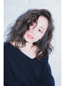 ミエルヘアーブラン(miel hair blanc) 【miel hair blanc】かき上げ前髪のアンニュイミディ☆★