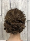 アップヘア/ヘアセット/ヘアメイク/編み込み/三つ編み