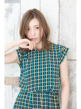 アリエス美容室南富山店 【Aries南富山/富山市】大人ナチュラルミディアム ゆるウェーブ
