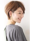 大人のフレンチ丸みショート☆ことりベージュ