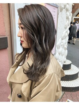 フロート 小阪店(float) グレージュ_ココアブラウン,フリンジウェーブ