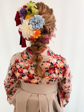 ネオリーブアイム 横浜西口店(Neolive aim) 卒業式 編みおろしアレンジ 【横浜】