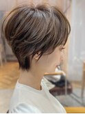 デジタルパーマミニウルフテラコッタくすみブルー20代30代40代