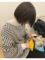 エフ ヘアーアンドリラクゼーション(F. hair & relaxation) 10代20代 ミニボブ 切りっぱなし ぷつボブ