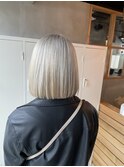 【ANGELICA 平田】韓国風切りっぱなしボブ ホワイトベージュ