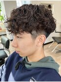 波巻きスパイラルツイストスパイラルパーママッシュメンズヘア