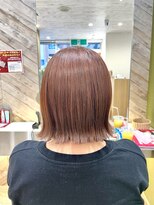 ジプソ(Gypso Hair salon) 【 切りっぱなしボブ × レッドオレンジ 】