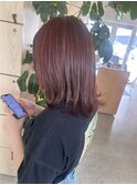 20代30代40代シアーピンク透明感くびれミディアム外ハネ