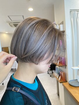 ヘアサロン ムク(HAIR SALON.MuKu) 大人可愛いミニボブ・グレージュ・ブリーチ