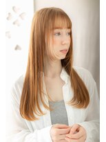 カバーヘア ブリス 川口(COVER HAIR bliss)&nbsp;透明感オレンジベージュ姫カットレイヤーロングZ川口20代30代