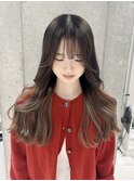 グラデーションミルクティーカラー