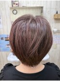 半年継続でここまで変わる！白髪ぼかしピンクカラー