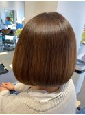 【－5歳若見えチェンジ♪】カット+白髪染め髪質改善+Tr