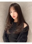 レイヤーロング/顔まわりカット/前髪/くびれ巻き/名古屋/栄