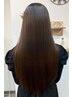 【ナチュラルな仕上がり＊カシミアストレート(縮毛矯正)】カラーTOKIOカット