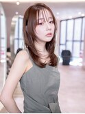 レイヤーカット/髪質改善トリートメント/小顔/オリーブグレー