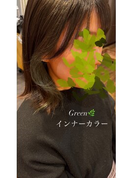 アンリルヘア(enrire hair.) グリーン系イヤリングカラー