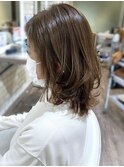 ひし形レイヤーボブ×艶感イルミナカラー