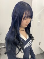 デーノ(de’no)&nbsp;ブルーから裾をブラックのエンドカラー☆　　大館美容室