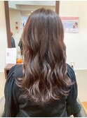 透明感ブラウン×ゆるウェーブミディ【浅香山】
