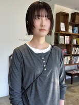 ヘアーアイストゥーレ(HAIR ICI TRE)&nbsp;ボブブリーチなし春カラーレイヤーボブモカブラウン縮毛矯正