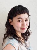 エアウェーブ+ミディアムボブ