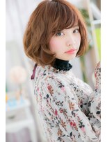 ヘアアンドビューティー ミック(Hair & Beauty miq)&nbsp;暖色系カラーオンブレxくせ毛風カール♪エアリーロブb