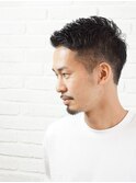ショートレイヤーかき上げソフトツーブロックビジネス