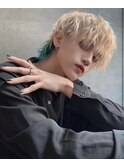 ハイトーンマッシュウルフ インナーブルー