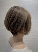 マッシュショート×ハイライトカラー×髪質改善