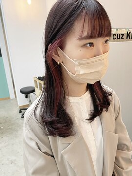 キューズ クラブ(cuz KLUB) 【cuzKLUB】インナーカラー×ワインレッド【池袋】