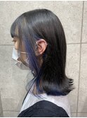 インナーカラー×ブルー