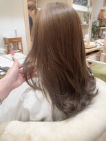 バイオレット 栄店(Violet)&nbsp;ブリーチカラー モカベージュ レイヤーカット ロングレイヤー