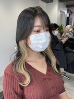 ツキ 横浜店(tuki)&nbsp;イヤリングカラーケアブリーチカラーダブルカラーインナーカラー