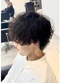 波巻きスパイラルパーマ30%+マッシュウルフ