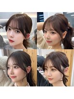 アフロートリノ(AFLOAT Leino) 大人可愛い顔まわり前髪 おくれ毛サイドバング結んで可愛い