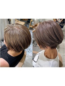 【脱白髪染めハイライト】白髪染めを使わずに白髪をナチュラルに目立たなくできる♪カラー専門家にご相談を