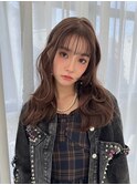 ANGELICA チョコレートブラウン  顔まわりレイヤー 大人かわいい