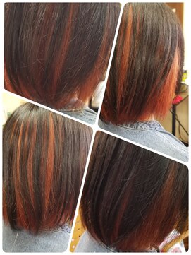 クリア 美容室 ツートンカラー☆大人可愛いいボブ