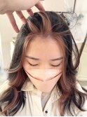 インナーカラーホワイトブロンドフェイスレイヤー