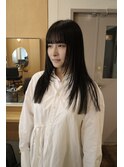 顔まわりレイヤー/暗髪ロング＊