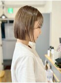 小顔タッセルボブ×ぱつっとボブ[美髪/縮毛矯正/丸型卵型]