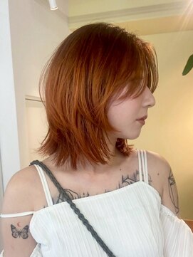 スペシャルオオサカ 難波店(Special OSAKA) ブリーチカラー/オレンジブラウン/ミディアムレイヤー